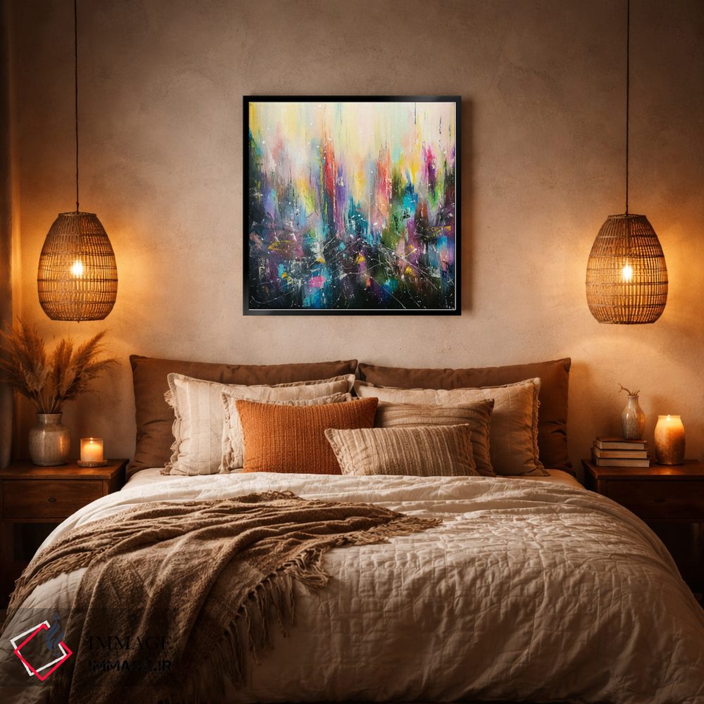 تابلو انتزاعی شهر جادویی اثر کوپتسووا آرت - D6B