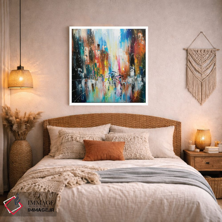 تابلو انتزاعی باران در خیابان اثر کوپتسووا آرت - D2W