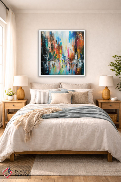 تابلو انتزاعی باران در خیابان اثر کوپتسووا آرت - D4W