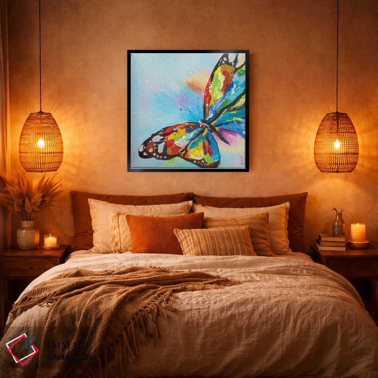 تابلو دکوراتیو پروانه اثر کوپتسووا آرت - D6B