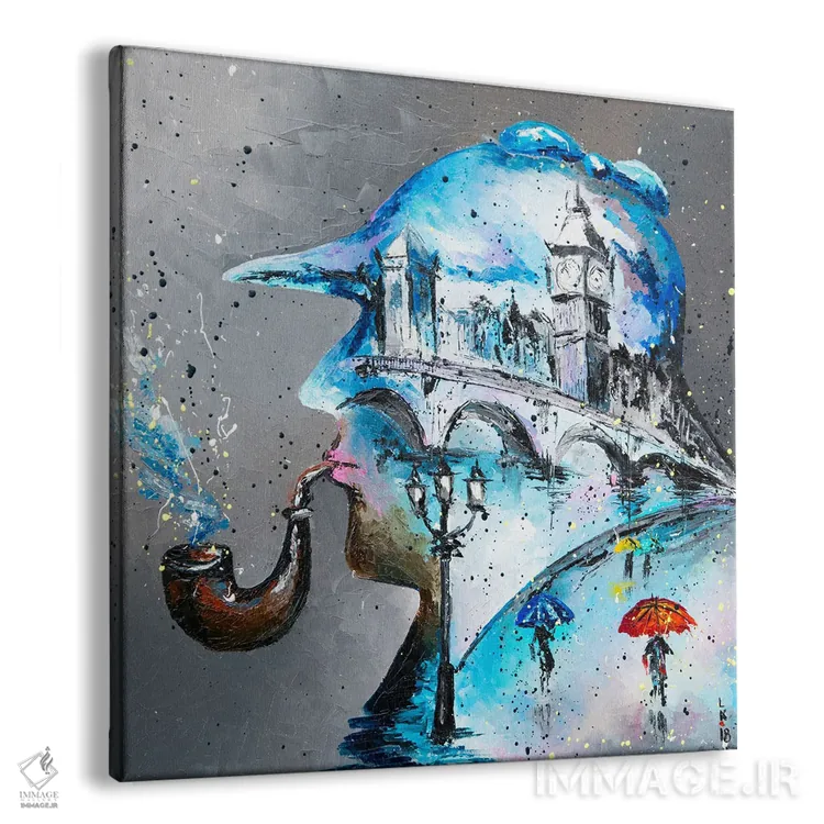 تابلو دکوراتیو آقای هولمز اثر کوپتسووا آرت - نمای پرسپکتیو محصول