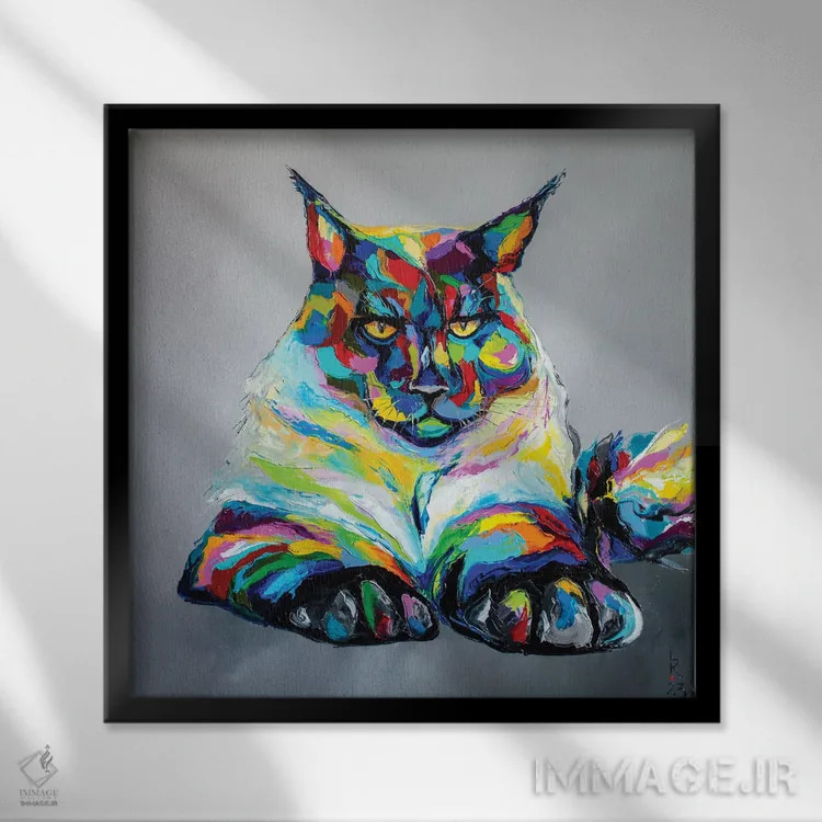 تابلو دکوراتیو مین کون جدی اثر کوپتسووا آرت - نمای قابدار مشکی