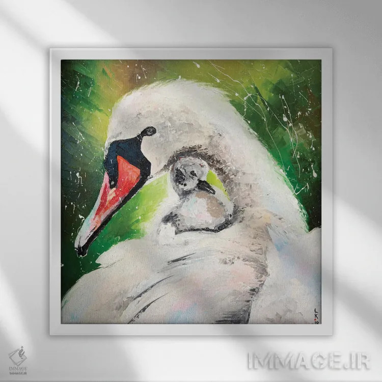 تابلو دکوراتیو مهر مادری اثر کوپتسووا آرت - نمای قابدار سفید