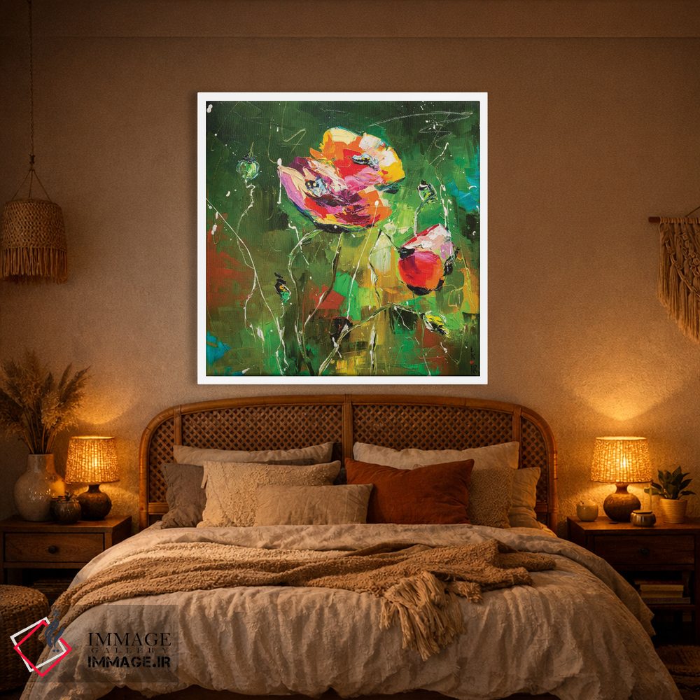 تابلو انتزاعی شقایق ها ۱ اثر کوپتسووا آرت - D1W