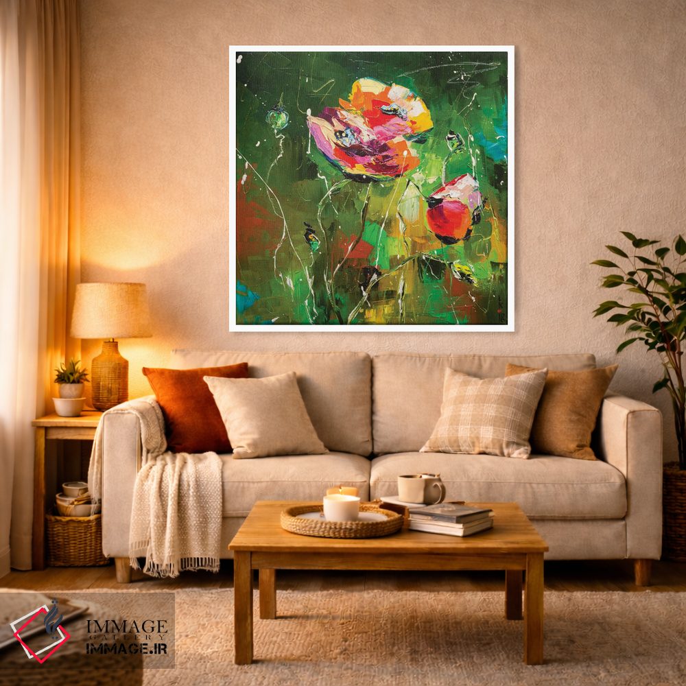 تابلو انتزاعی شقایق ها ۱ اثر کوپتسووا آرت - D3W