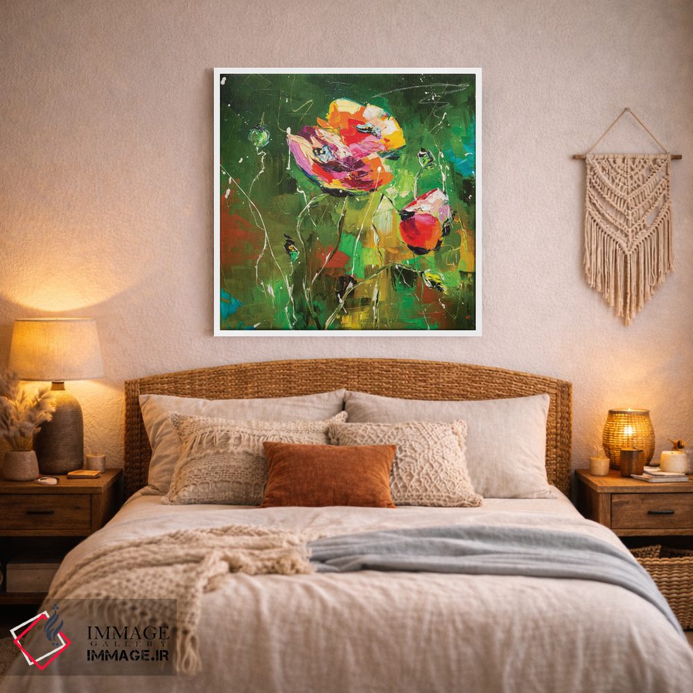 تابلو انتزاعی شقایق ها ۱ اثر کوپتسووا آرت - D4W