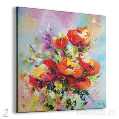 تابلو دکوراتیو شقایق های قرمز اثر کوپتسووا آرت - نمای پرسپکتیو محصول