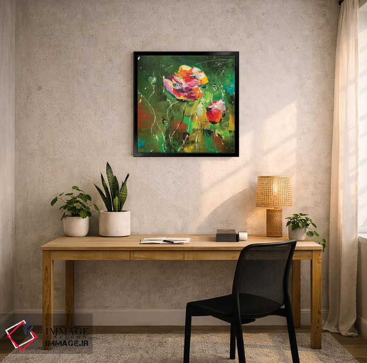 تابلو انتزاعی شقایق ها ۱ اثر کوپتسووا آرت - D5B