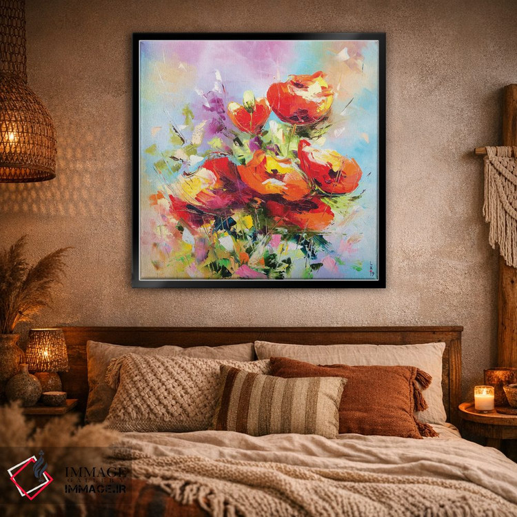 تابلو دکوراتیو شقایق های قرمز اثر کوپتسووا آرت - D2B