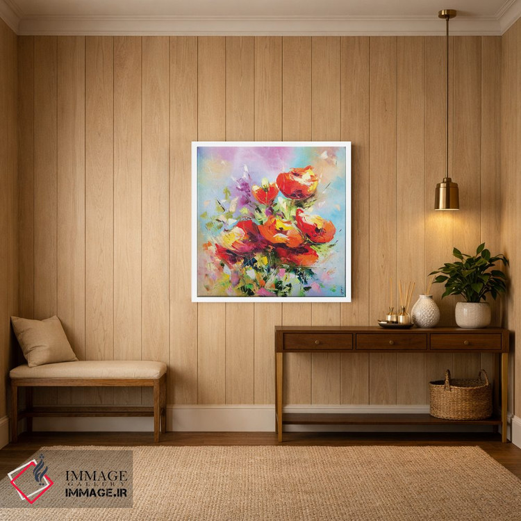 تابلو دکوراتیو شقایق های قرمز اثر کوپتسووا آرت - D3W