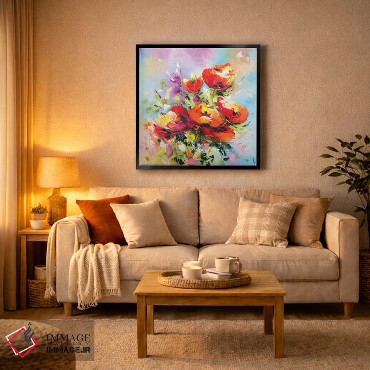 تابلو دکوراتیو شقایق های قرمز اثر کوپتسووا آرت - D4B