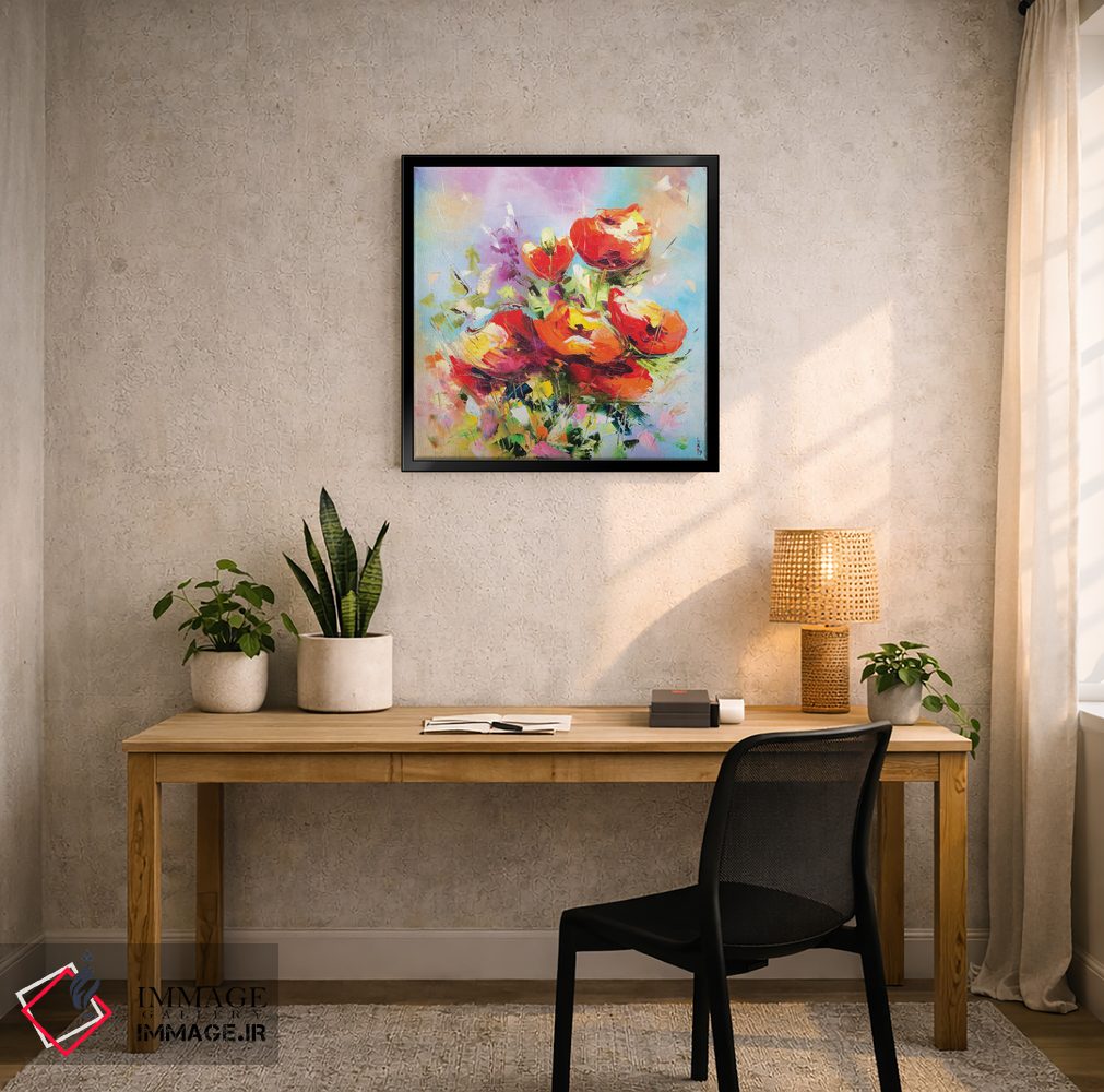 تابلو دکوراتیو شقایق های قرمز اثر کوپتسووا آرت - D6B