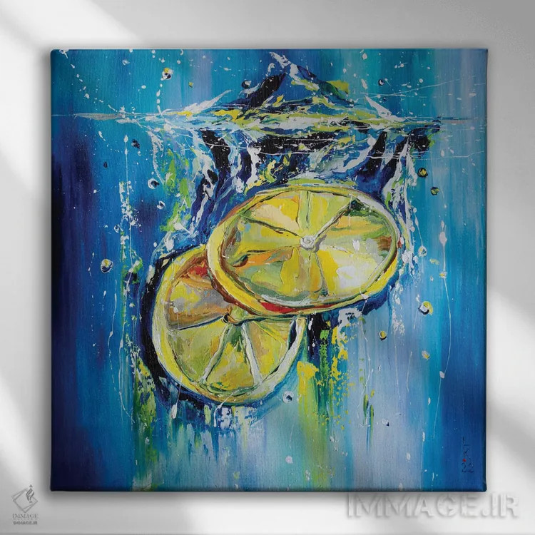 تابلو دکوراتیو لیموناد اثر کوپتسووا آرت - نمای روبهرو روی دیوار