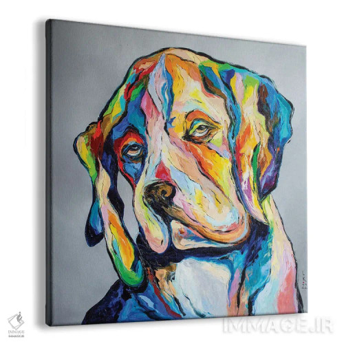 تابلو دکوراتیو سگ فیلسوف II اثر کوپتسووا آرت - نمای پرسپکتیو محصول