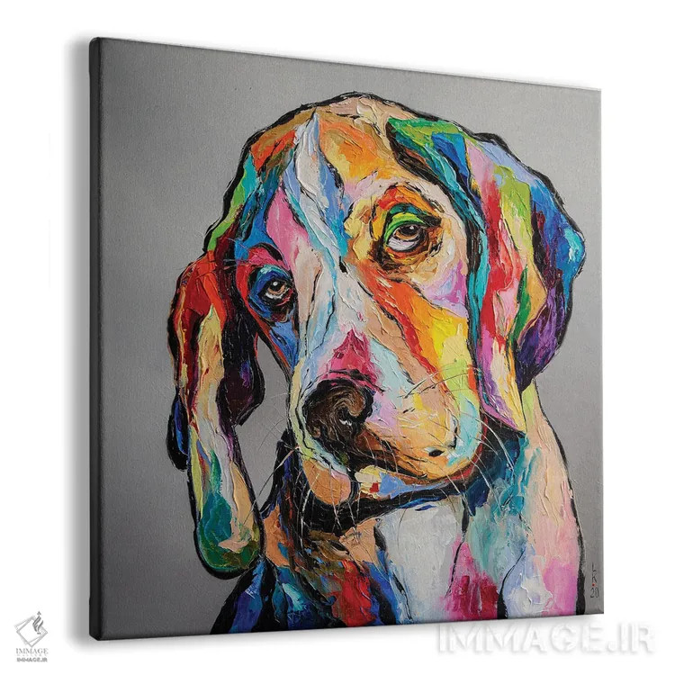 تابلو دکوراتیو سگ فیلسوف اثر کوپتسووا آرت - نمای پرسپکتیو محصول