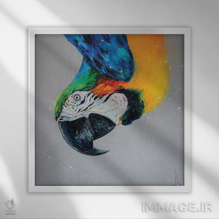 تابلو دکوراتیو سلام اثر کوپتسووا آرت - نمای قابدار سفید