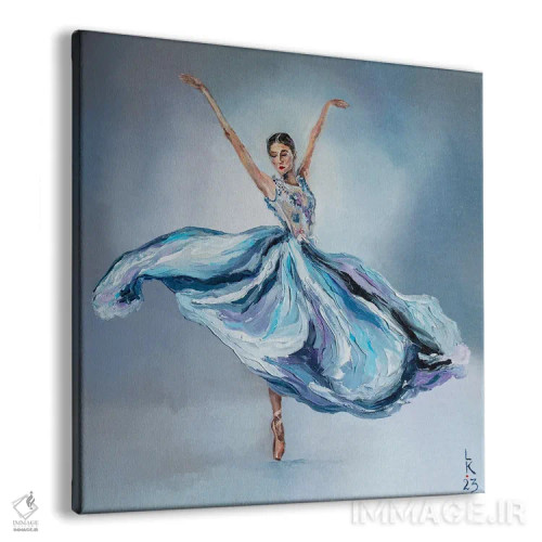 تابلو دکوراتیو بالرین زیبا اثر کوپتسووا آرت - نمای پرسپکتیو محصول