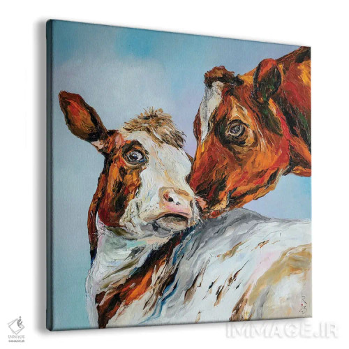 تابلو دکوراتیو محبت گاو اثر کوپتسووا آرت - نمای پرسپکتیو محصول