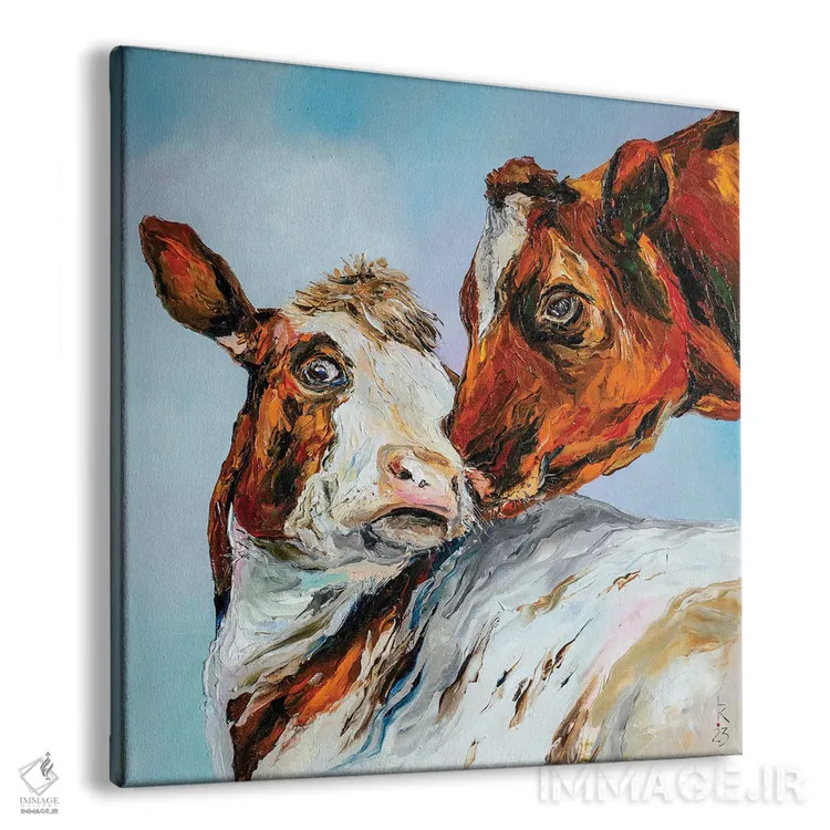 تابلو دکوراتیو محبت گاو اثر کوپتسووا آرت - نمای پرسپکتیو محصول
