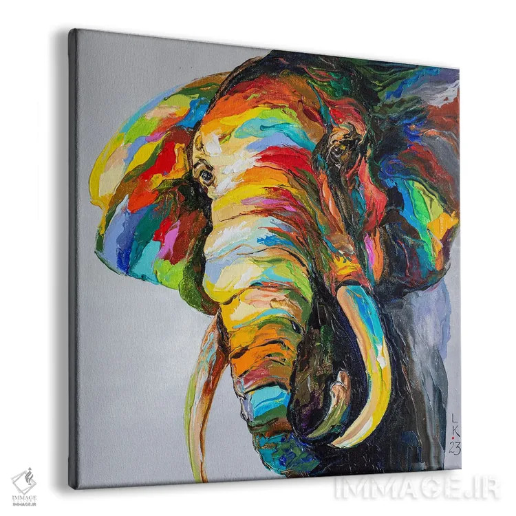 تابلو دکوراتیو نگاه فیل اثر کوپتسووا آرت - نمای پرسپکتیو محصول