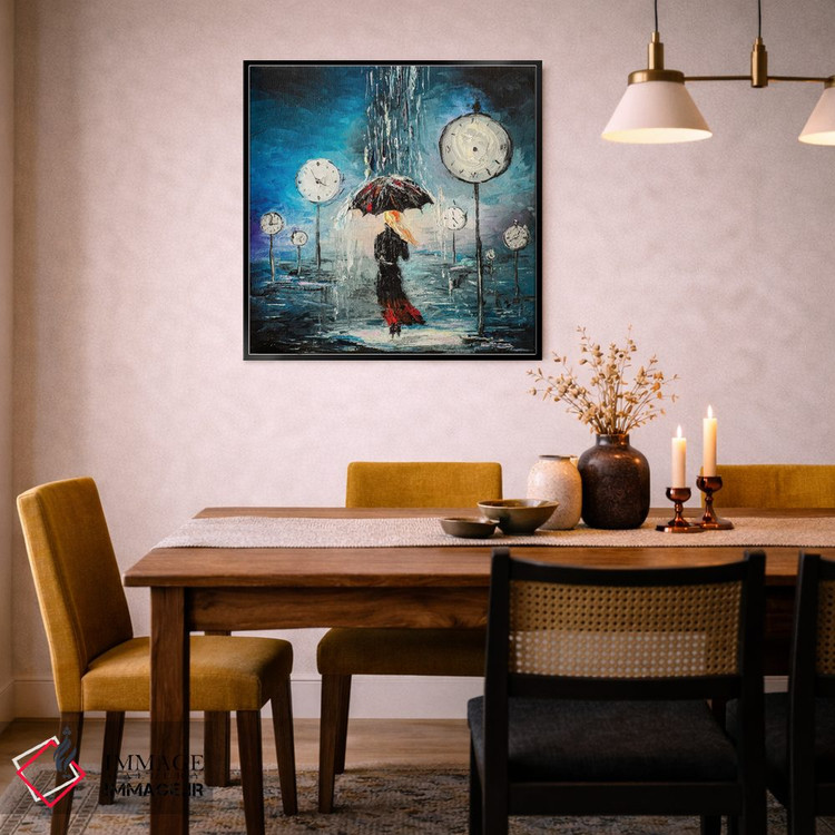 تابلو دکوراتیو زمان در حال گذر است اثر کوپتسووا آرت - D6B