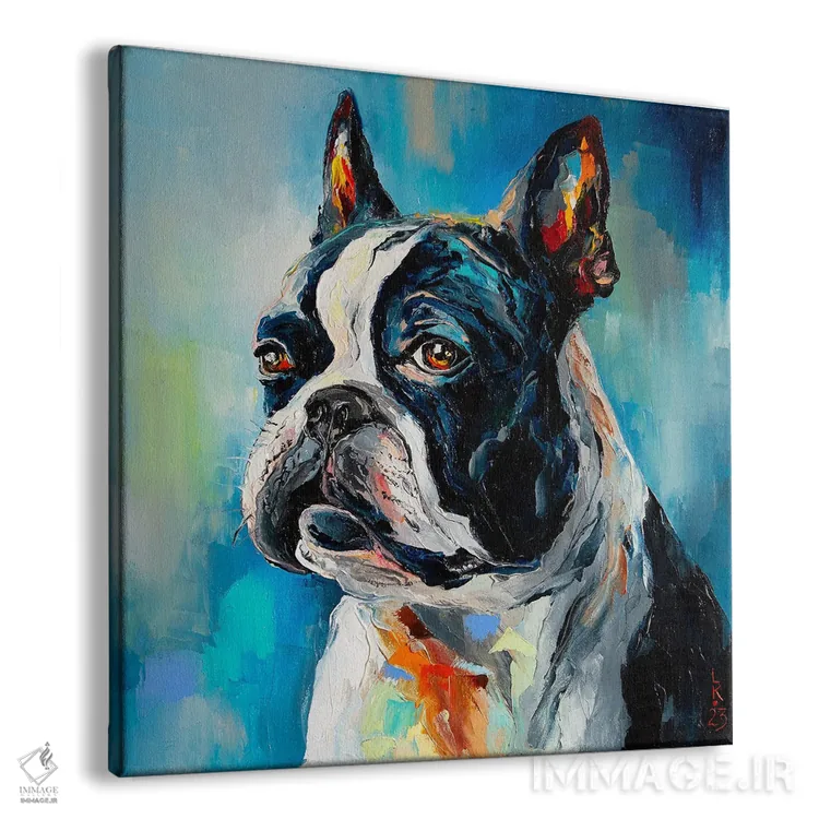 تابلو دکوراتیو بوستون تریر اثر کوپتسووا آرت - نمای پرسپکتیو محصول