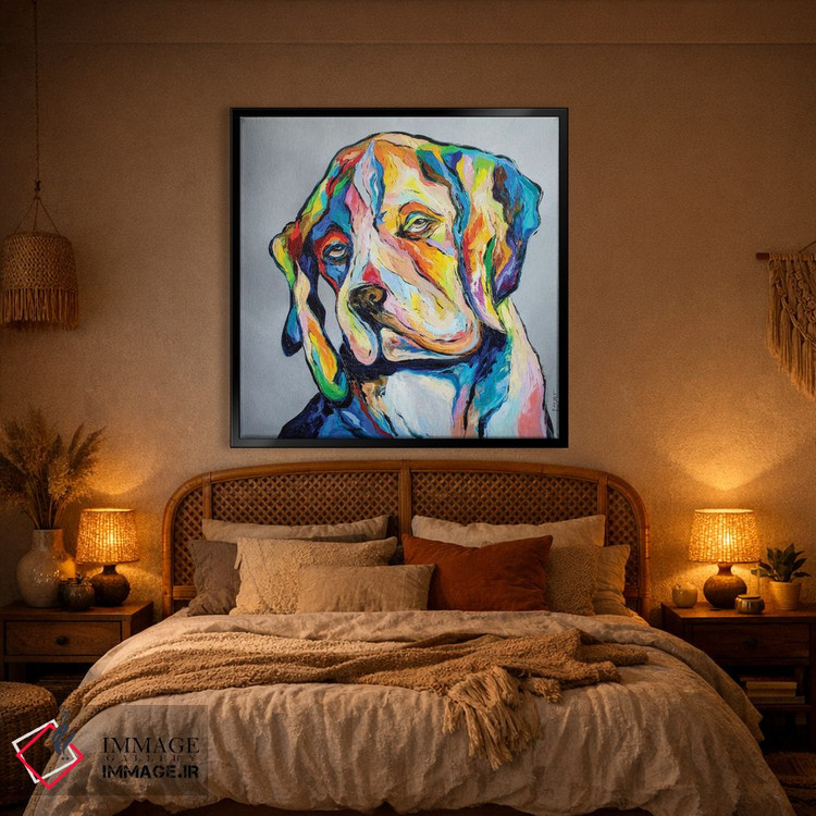 تابلو دکوراتیو سگ فیلسوف II اثر کوپتسووا آرت - D1B