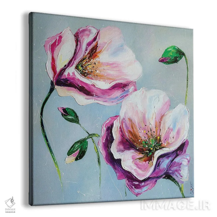 تابلو دکوراتیو شقایق های ملایم اثر کوپتسووا آرت - نمای پرسپکتیو محصول