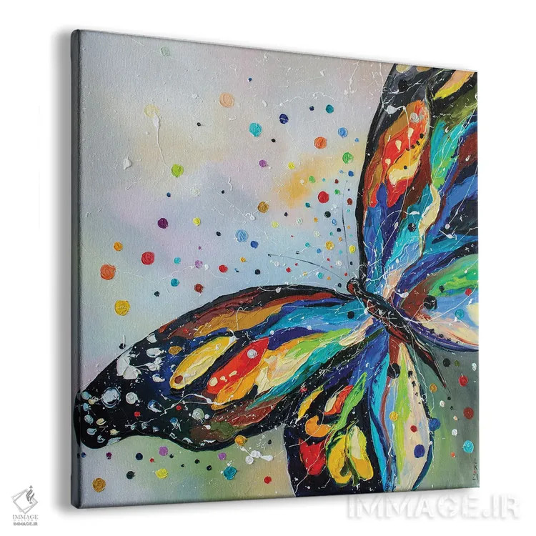 تابلو دکوراتیو پروانه درخشان II اثر کوپتسووا آرت - نمای پرسپکتیو محصول