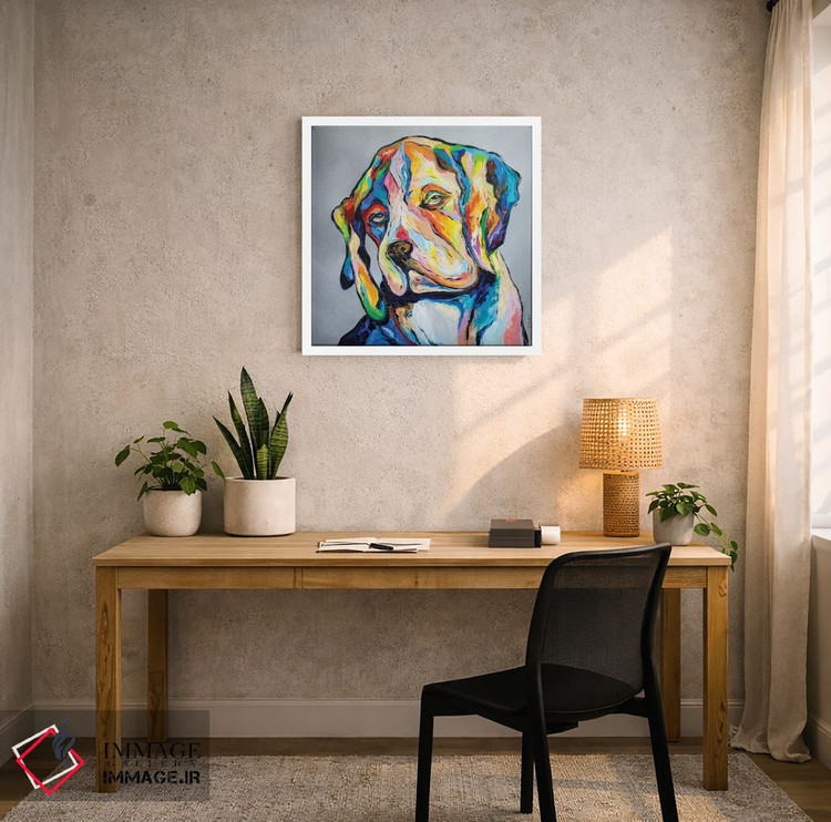 تابلو دکوراتیو سگ فیلسوف II اثر کوپتسووا آرت - D4W