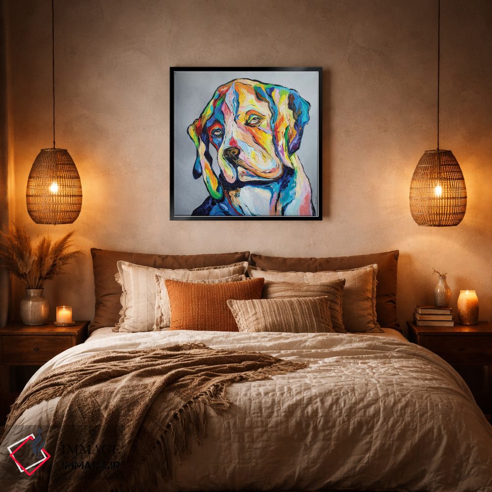 تابلو دکوراتیو سگ فیلسوف II اثر کوپتسووا آرت - D6B