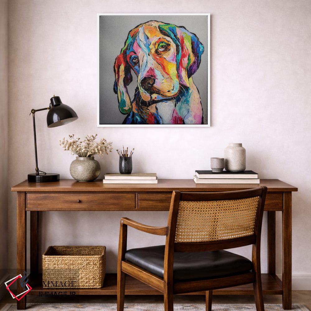 تابلو دکوراتیو سگ فیلسوف اثر کوپتسووا آرت - D5W