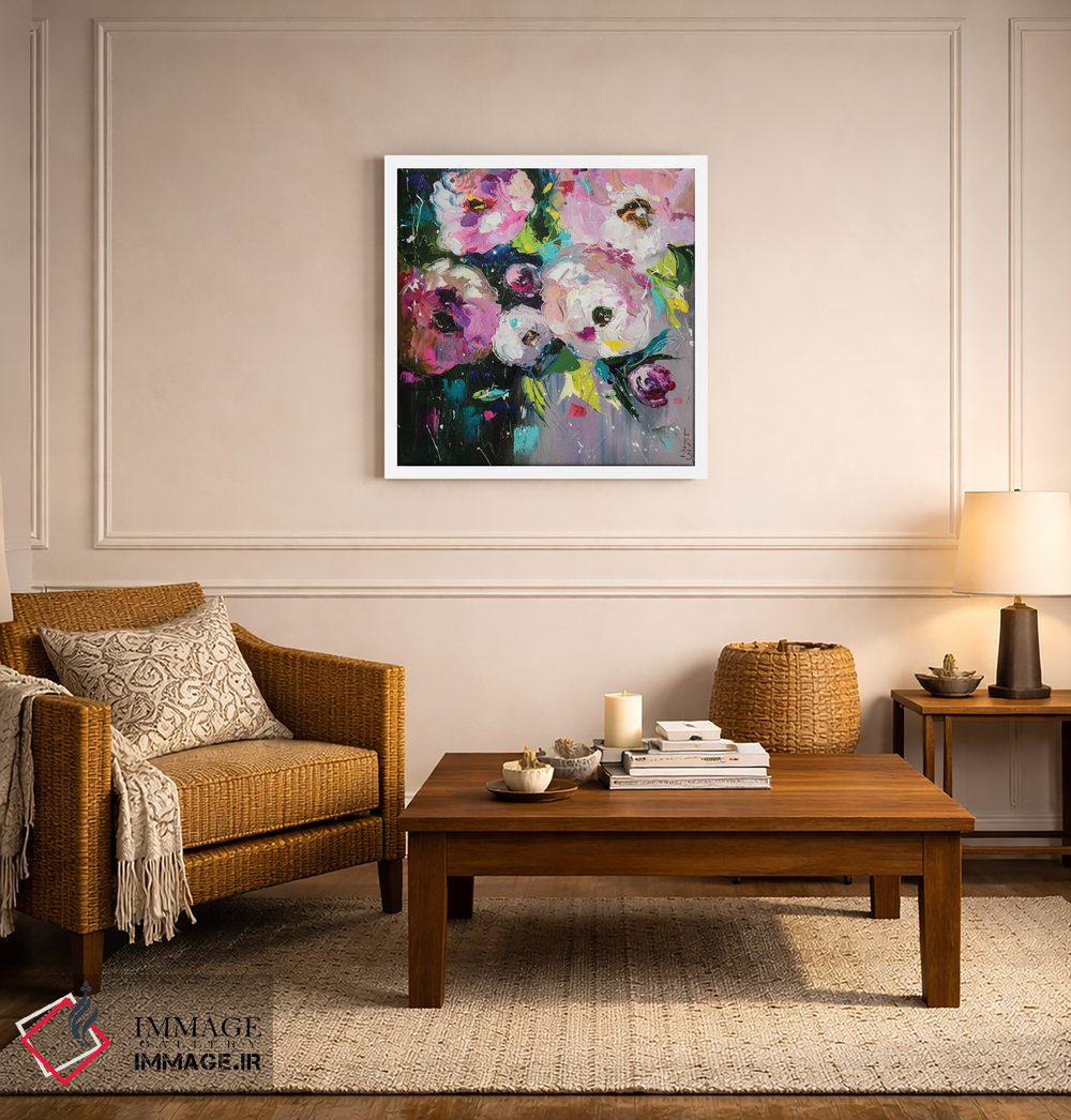 تابلو انتزاعی رزهای چای اثر کوپتسووا آرت - D4W