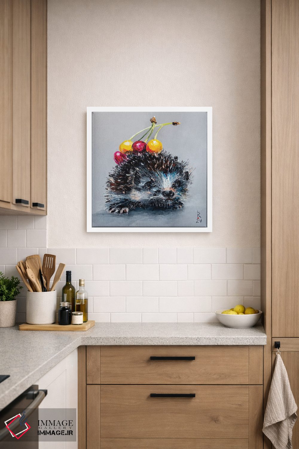 تابلو دکوراتیو عاشق گیلاس اثر کوپتسووا آرت - D6W