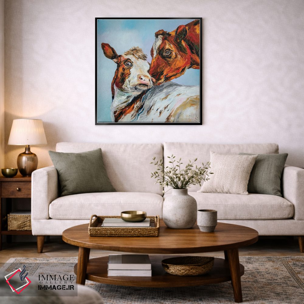 تابلو دکوراتیو محبت گاو اثر کوپتسووا آرت - D2B