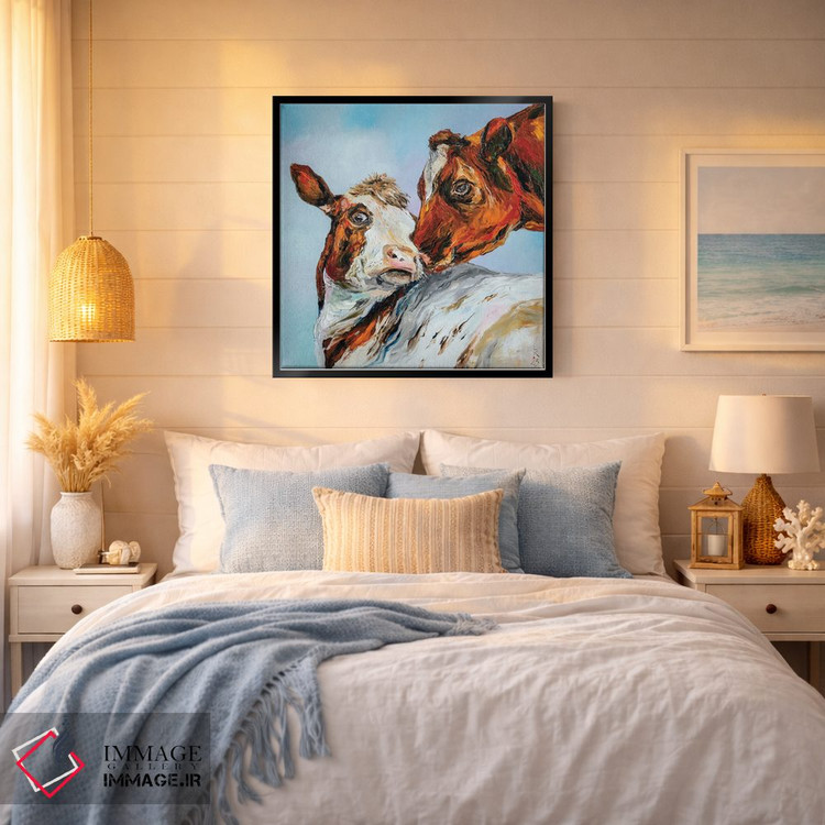 تابلو دکوراتیو محبت گاو اثر کوپتسووا آرت - D3B