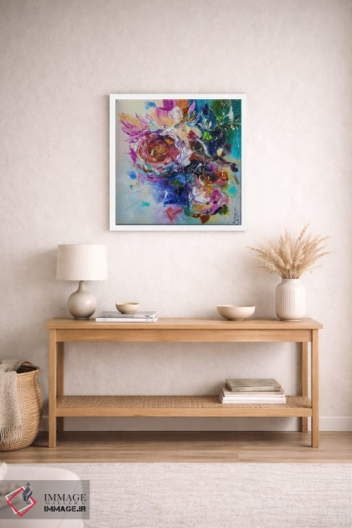 تابلو انتزاعی گل های رز اثر کوپتسووا آرت - D2W