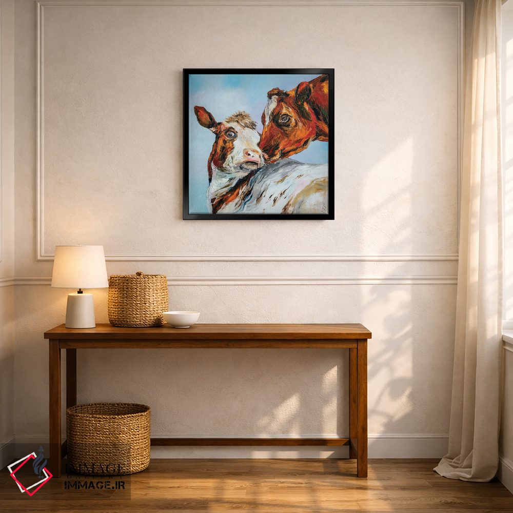 تابلو دکوراتیو محبت گاو اثر کوپتسووا آرت - D6B