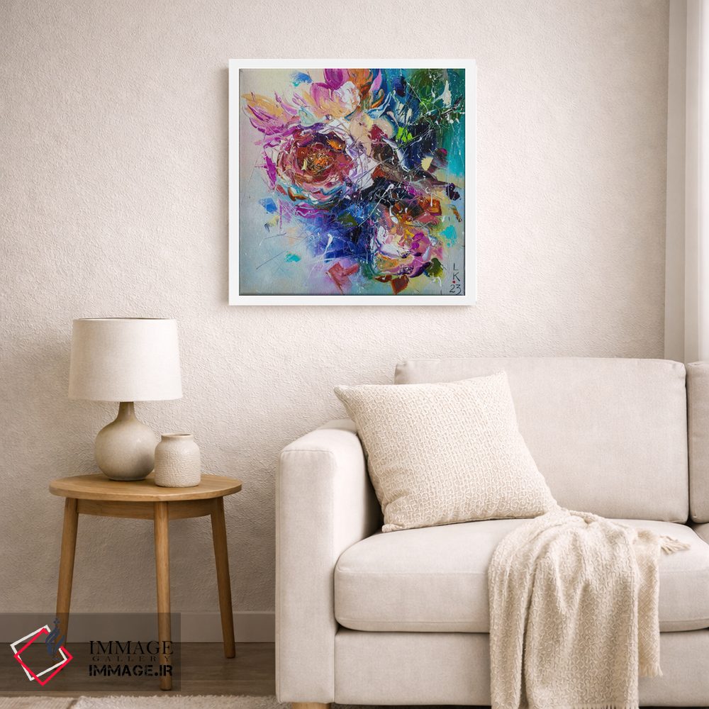 تابلو انتزاعی گل های رز اثر کوپتسووا آرت - D4W