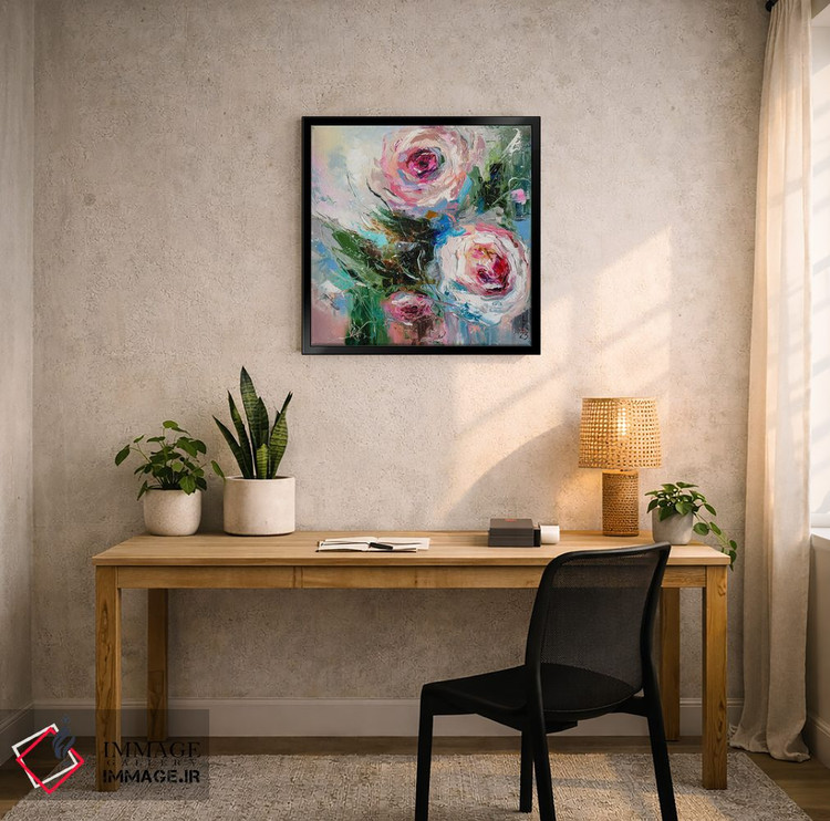 تابلو انتزاعی رزهای ملایم II اثر کوپتسووا آرت - D6B