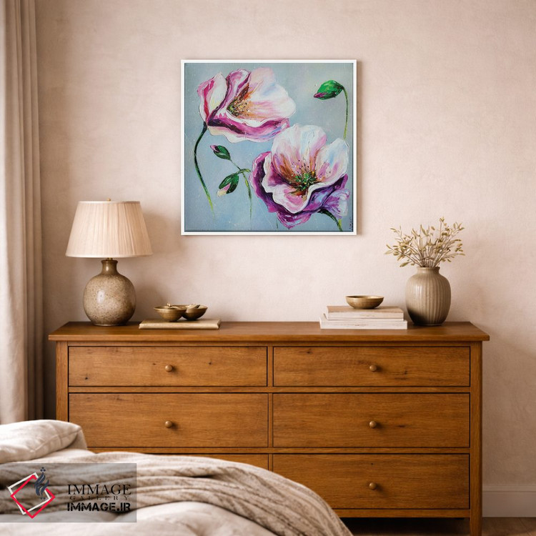 تابلو دکوراتیو شقایق های ملایم اثر کوپتسووا آرت - D1W