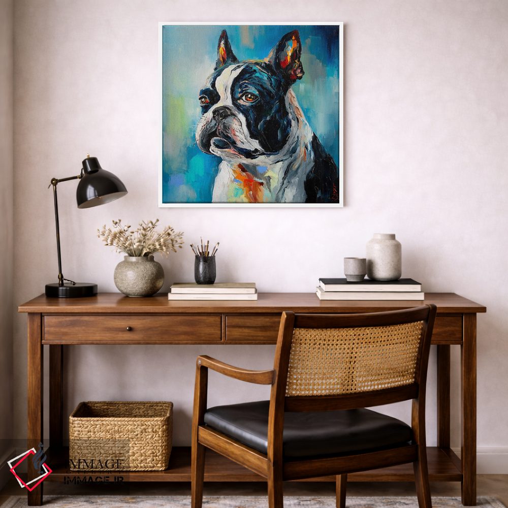 تابلو دکوراتیو بوستون تریر اثر کوپتسووا آرت - D5W