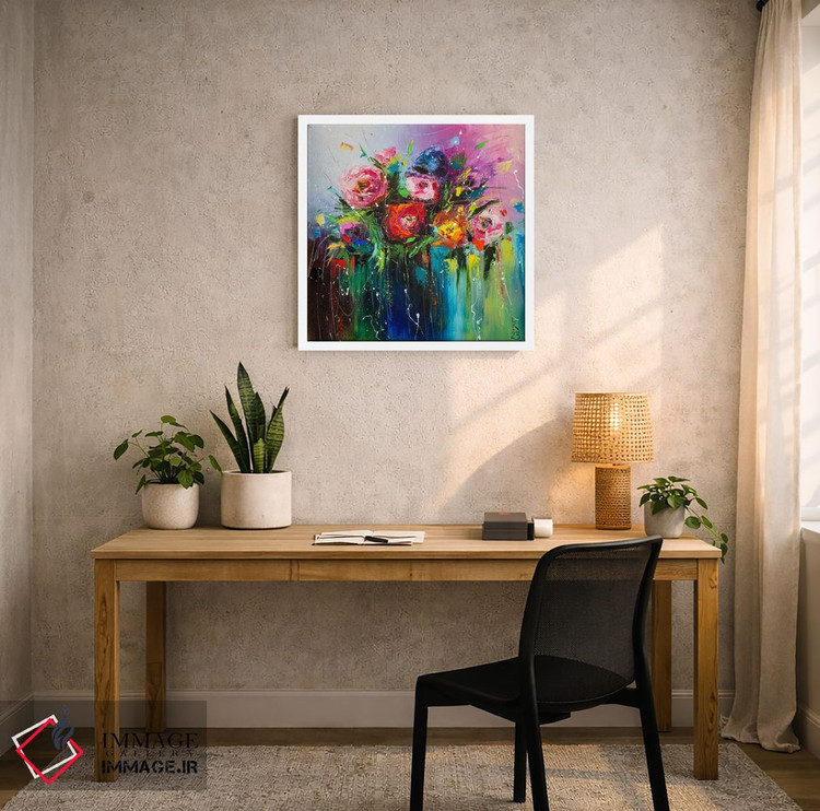 تابلو انتزاعی گل های رز در باغ من II اثر کوپتسووا آرت - D5W