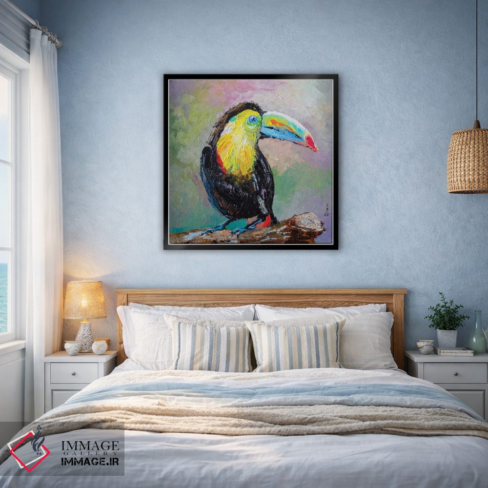 تابلو دکوراتیو پرنده توکان اثر کوپتسووا آرت - D3B