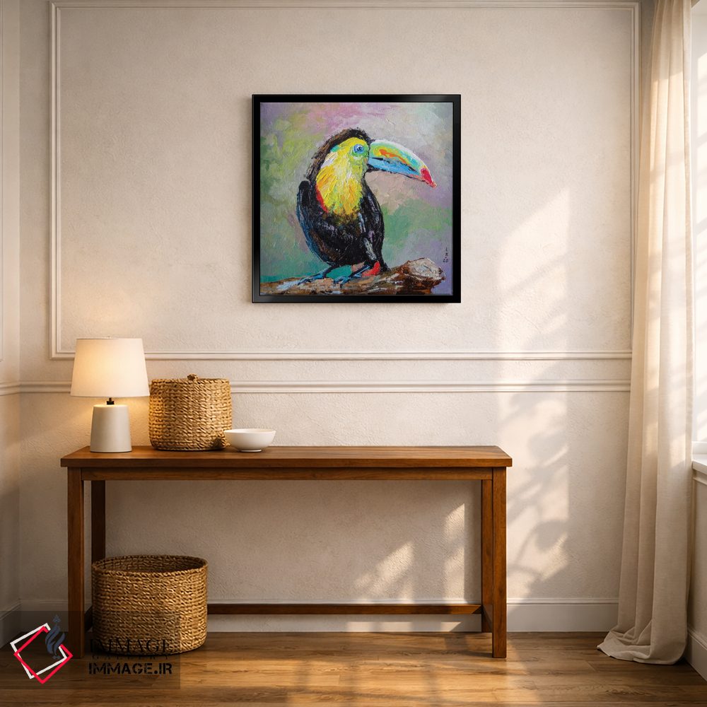 تابلو دکوراتیو پرنده توکان اثر کوپتسووا آرت - D6B