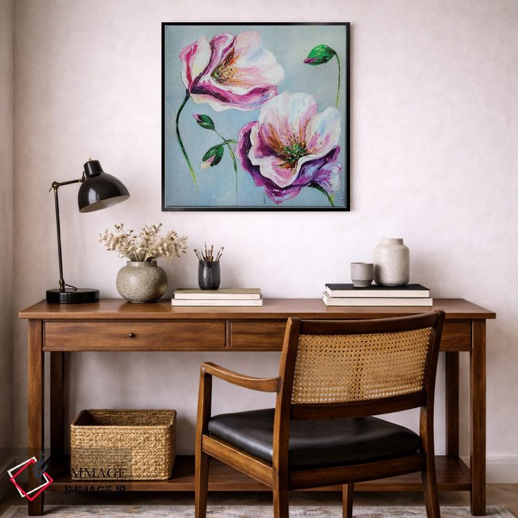 تابلو دکوراتیو شقایق های ملایم اثر کوپتسووا آرت - D6B