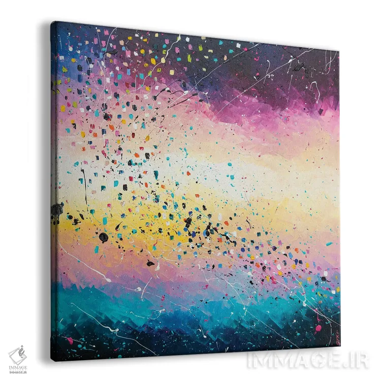 تابلو انتزاعی از ژرفا تا نور اثر کوپتسووا آرت - نمای پرسپکتیو محصول