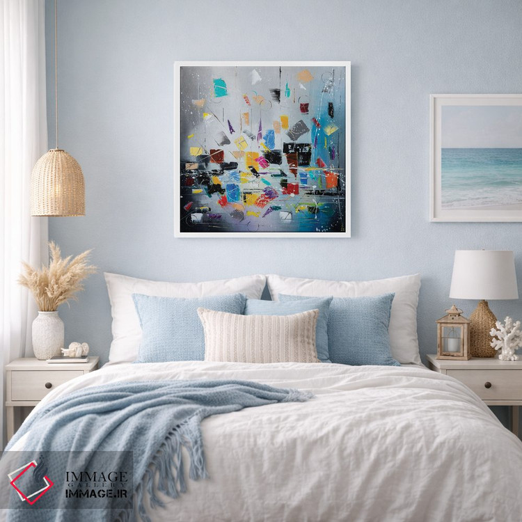 تابلو انتزاعی باران بامزه اثر کوپتسووا آرت - D1W