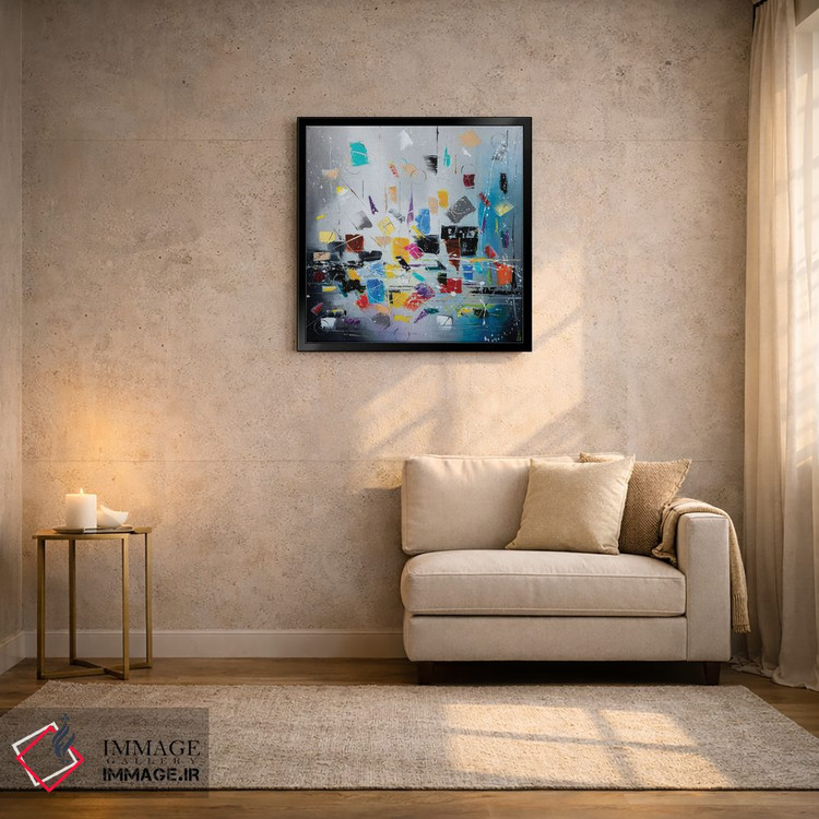 تابلو انتزاعی باران بامزه اثر کوپتسووا آرت - D3B