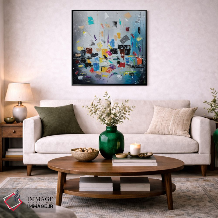تابلو انتزاعی باران بامزه اثر کوپتسووا آرت - D4B
